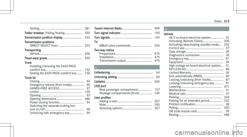 MERCEDES-BENZ S CLASS 2023  Owners Manual �S�e�t�t�i�n�g�.�.�.�.�.�.�.�.�.�.�.�.�.�.�.�.�.�.�.�.�.�.�.�.�.�.�.�.�.�.�.�.�.�.�.�.�.�.�.�.�.�.�.�.�.�.�.�.�.�.�. �2�8�1
�T�r�a�i�l�e�r� �d�r�a�w�b�a�r �,� �P�u�l�l�i�n�g�/�t�o�w�i�n�g�.�.�.�.�.�.�