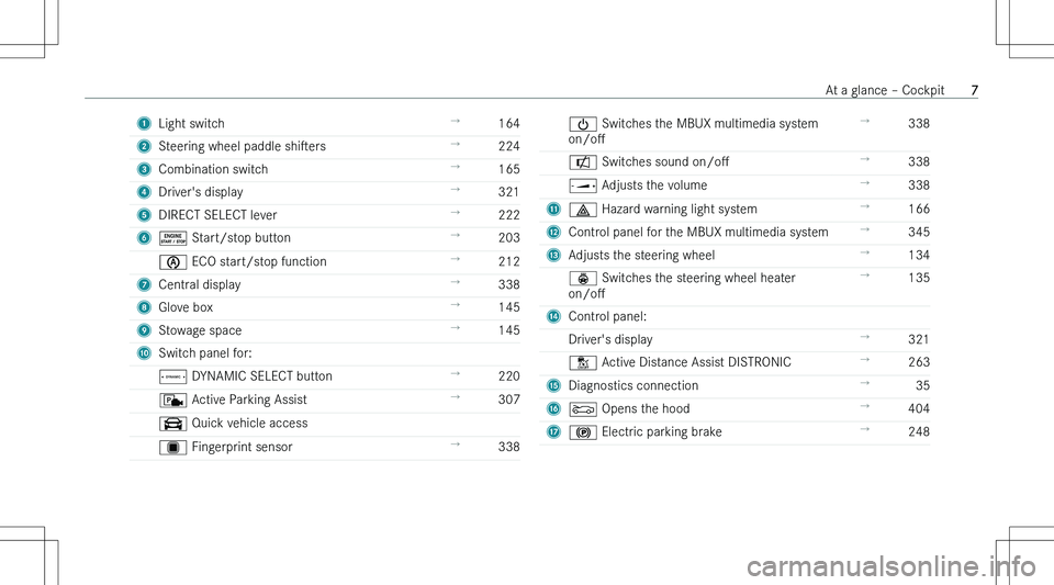 MERCEDES-BENZ S CLASS 2023  Owners Manual �1�L�i�g�h�t� �s�w�i�t�c�h!