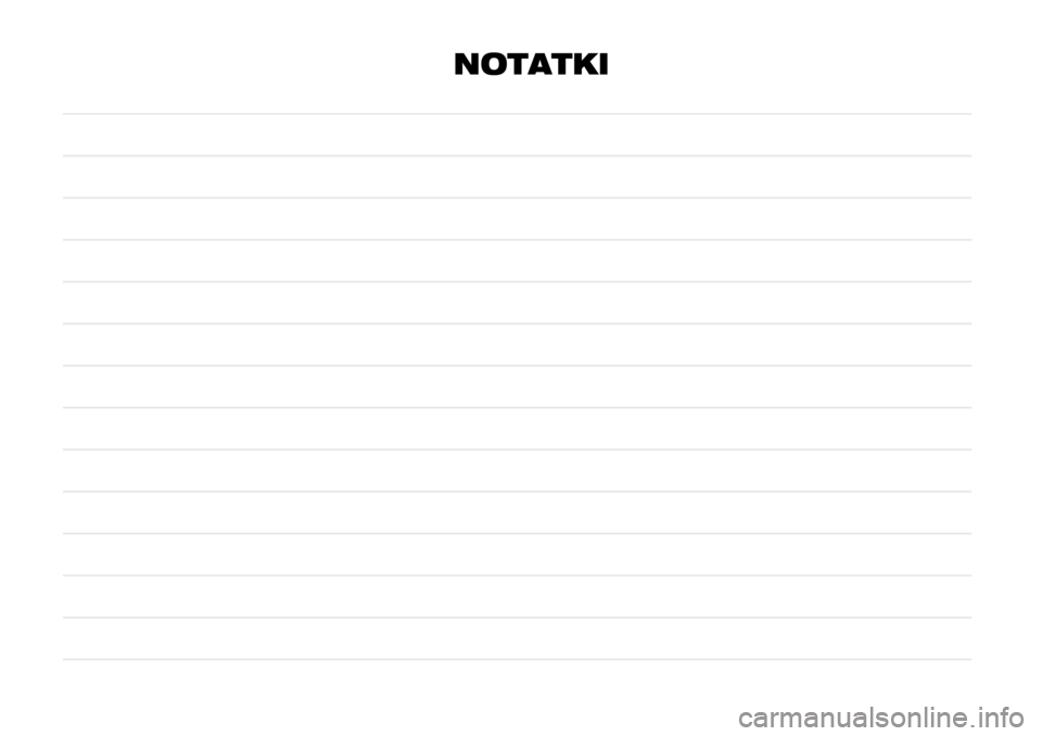 Abarth 124 Spider 2016  Instrukcja obsługi (in Polish) NOTATKI 