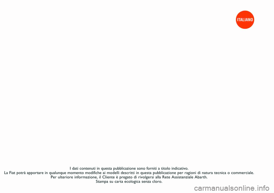 Abarth 500 2010  Libretto Uso Manutenzione (in Italian) 