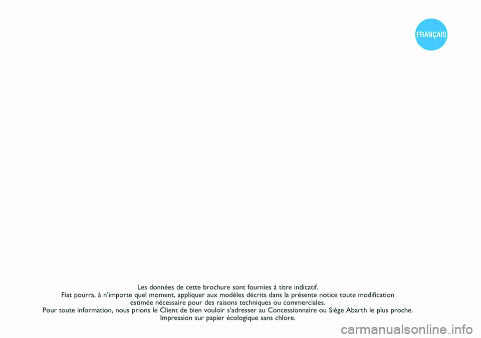 Abarth 500 2009  Notice dentretien (in French) 