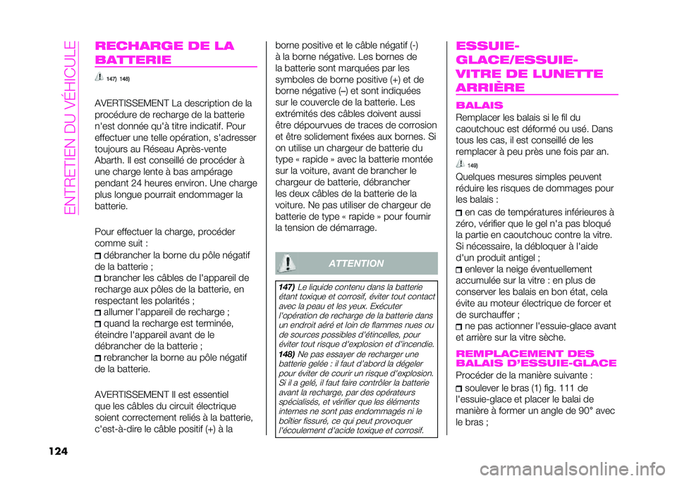 Abarth 500 2021  Notice dentretien (in French) �� ��A�,� �A�=� ���>�?���I�G�=�(�?�2� 
��� �����
��� �� ��

��
������
�?�B�C�# �?�B�D�#
��� �,�A�=�%�%� �D� ��A �2� ������
���
��
 �� �	�
��������� �