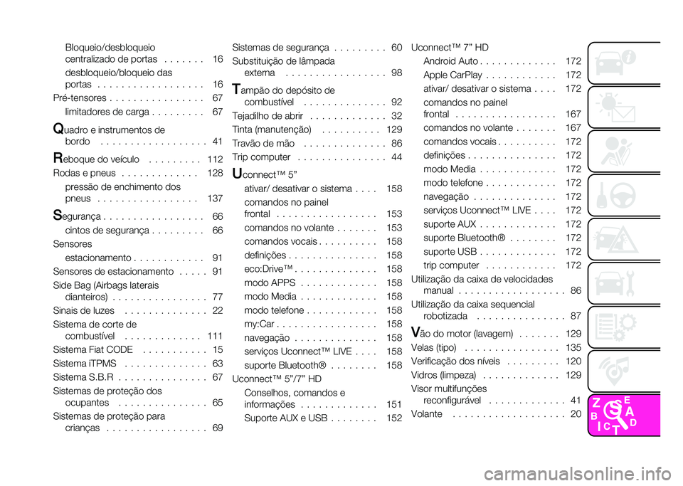 Abarth 500 2021  Manual de Uso e Manutenção (in Portuguese) �2��
���	��
��
�	����
���	��

��	���������
�
 �
�	 ��
���� � � � � � � � �K�
�
�	����
���	��
����
���	��
 �
��
��
���� � � � � � � � � � �