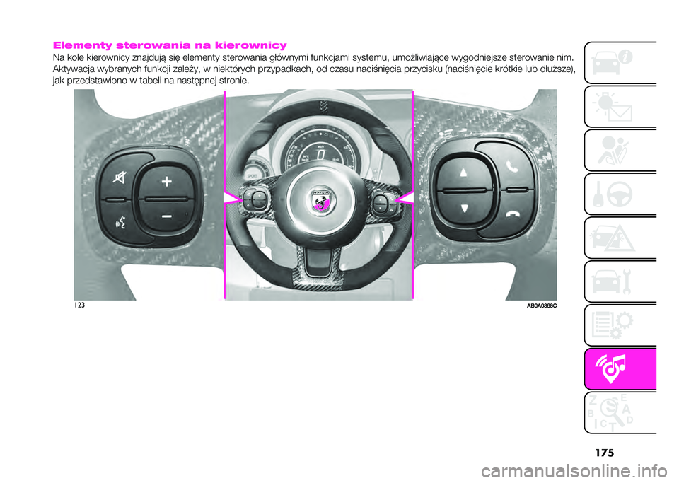 Abarth 500 2021  Instrukcja obsługi (in Polish) ���
��?�,�+�,�.�)�( �1�)�,�6�7�3��.�*� �.� �:�*�,�6�7�3�.�*�<�(
�7� �
���	 �
��	������� ��������" ��� �	��	�
�	��� ���	������� ��(�����
� �)���
����