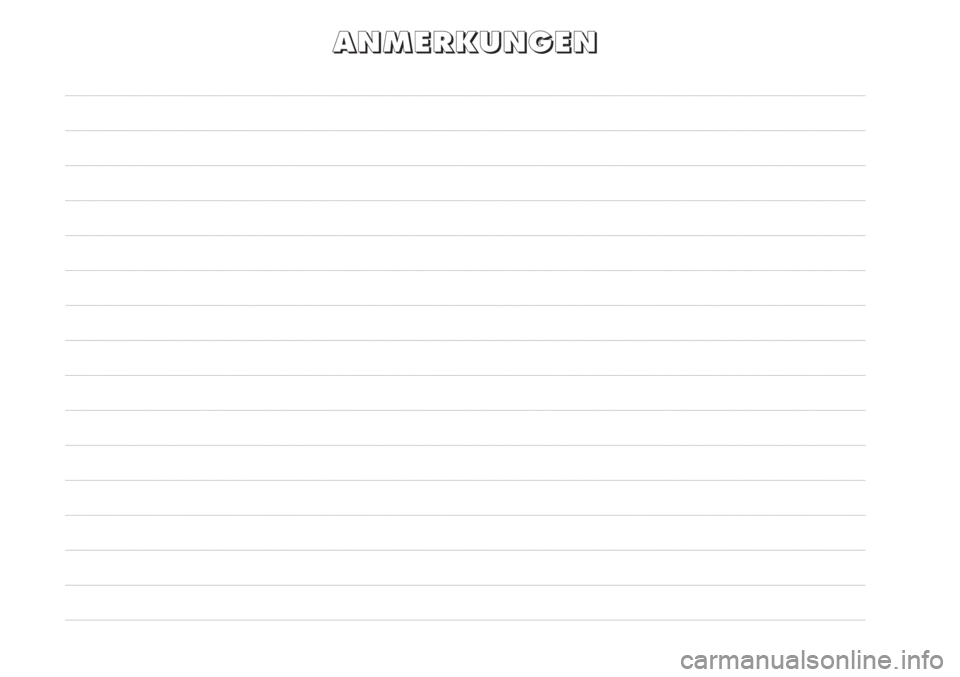 Abarth Punto Evo 2011  Betriebsanleitung (in German) A A
N N
M M
E E
R R
K K
U U
N N
G G
E E
N N 