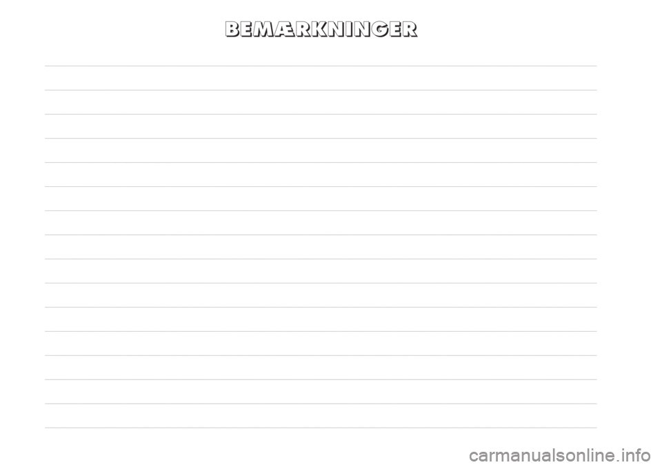 Abarth Punto Evo 2012  Brugs- og vedligeholdelsesvejledning (in Danish) B B
E E
M M
Æ Æ
R R
K K
N N
I I
N N
G G
E E
R R 