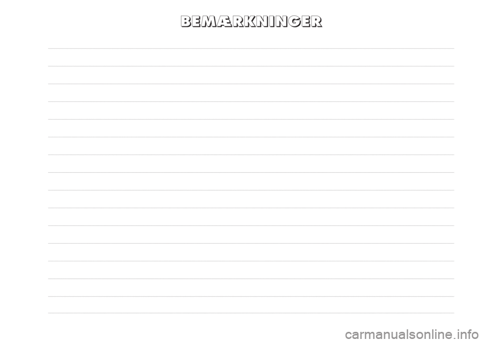 Abarth Grande Punto 2010  Brugs- og vedligeholdelsesvejledning (in Danish) B B
E E
M M
Æ Æ
R R
K K
N N
I I
N N
G G
E E
R R 