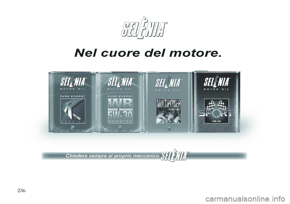 Lancia Flavia 2012  Libretto Uso Manutenzione (in Italian) 236  