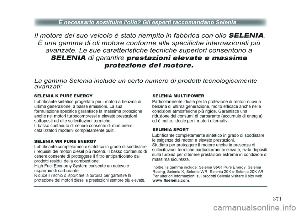 Lancia Voyager 2011  Libretto Uso Manutenzione (in Italian) 371  