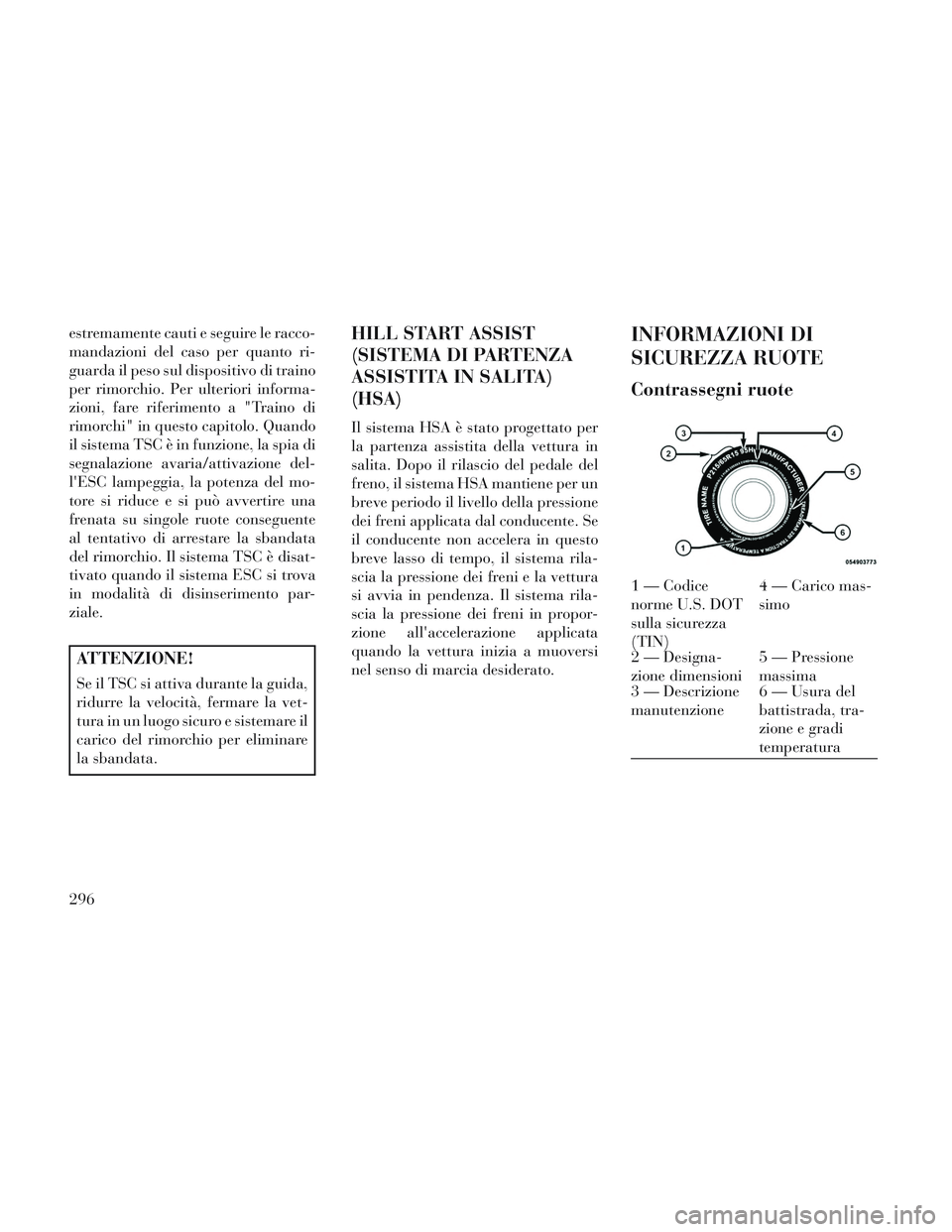 Lancia Voyager 2014 Libretto Uso Manutenzione (in Italian) estremamente cauti e seguire le racco-
mandazioni del caso per quanto ri-
guarda il peso sul dispositivo di traino
per rimorchio. Per ulteriori informa-
zioni, fare riferimento a "Traino di
rimorchi" Lancia Voyager 2014 Libretto Uso Manutenzione (in Italian) estremamente cauti e seguire le racco-
mandazioni del caso per quanto ri-
guarda il peso sul dispositivo di traino
per rimorchio. Per ulteriori informa-
zioni, fare riferimento a "Traino di
rimorchi"