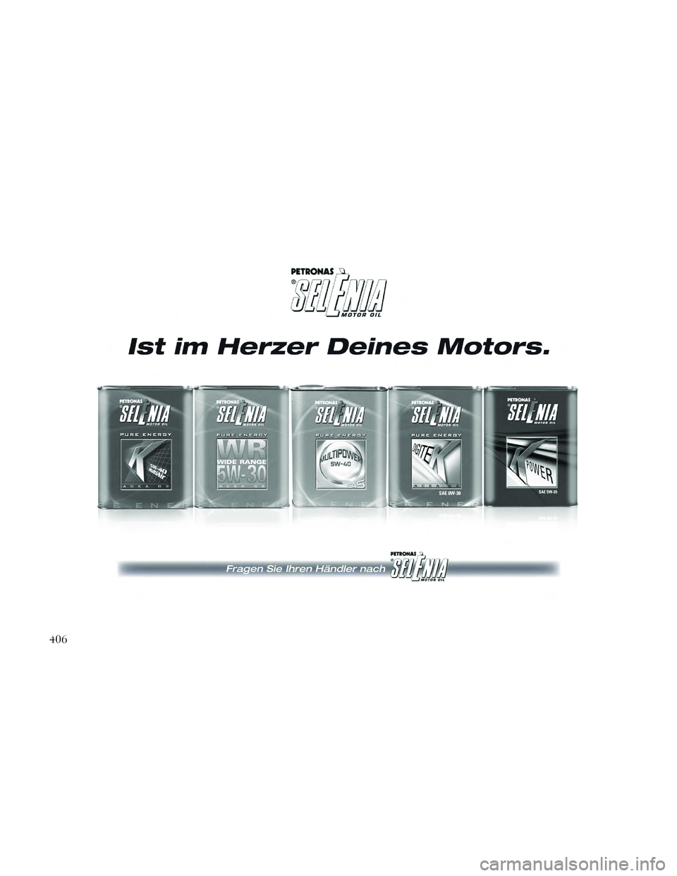 Lancia Voyager 2014  Betriebsanleitung (in German) 406 