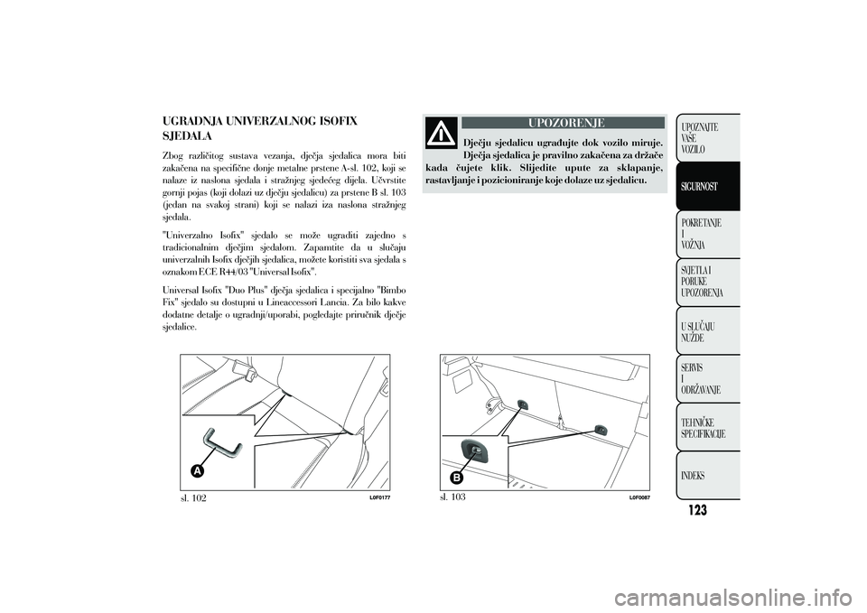 Lancia Ypsilon 2011  Knjižica s uputama za uporabu i održavanje (in Croatian) 