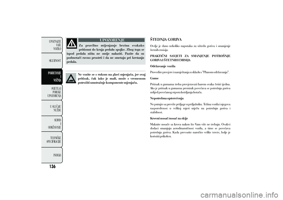 Lancia Ypsilon 2011  Knjižica s uputama za uporabu i održavanje (in Croatian) 