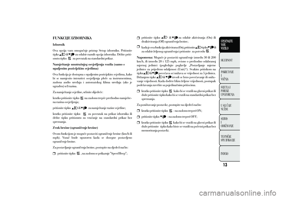 Lancia Ypsilon 2011  Knjižica s uputama za uporabu i održavanje (in Croatian) 