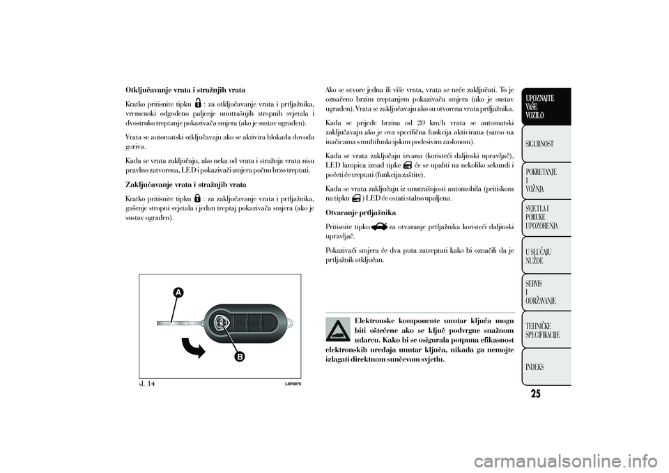 Lancia Ypsilon 2014  Knjižica s uputama za uporabu i održavanje (in Croatian) 
