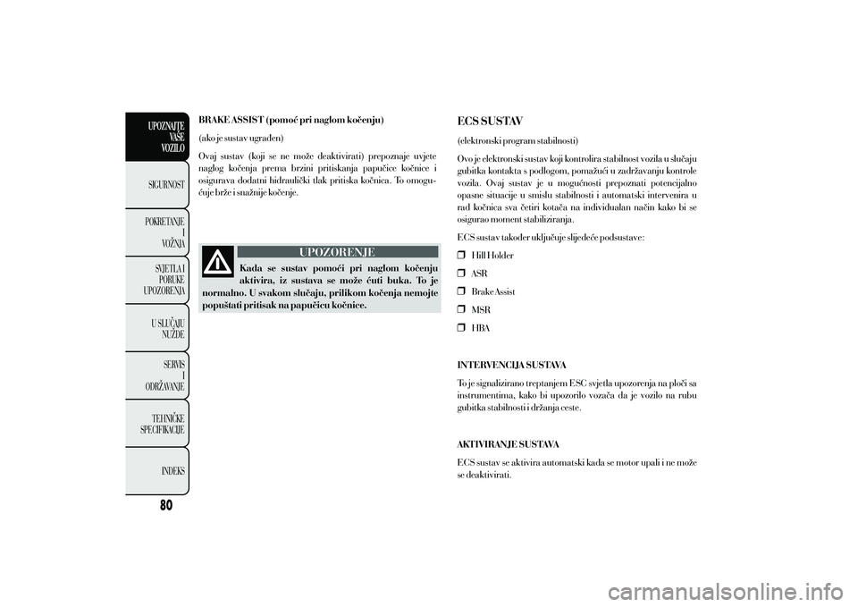Lancia Ypsilon 2014  Knjižica s uputama za uporabu i održavanje (in Croatian) 