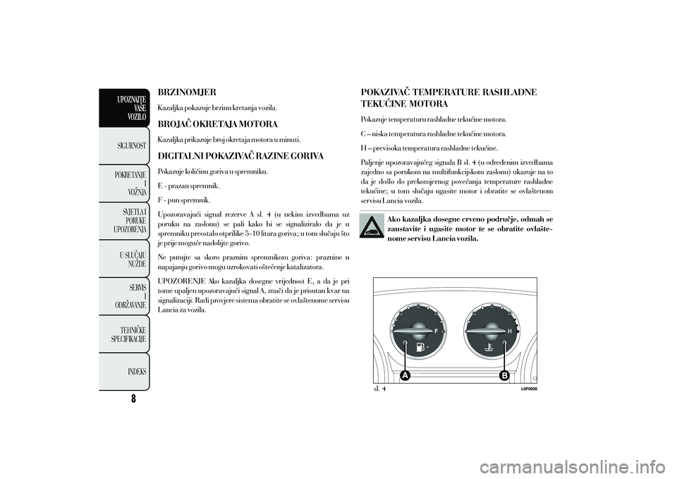 Lancia Ypsilon 2011  Knjižica s uputama za uporabu i održavanje (in Croatian) 