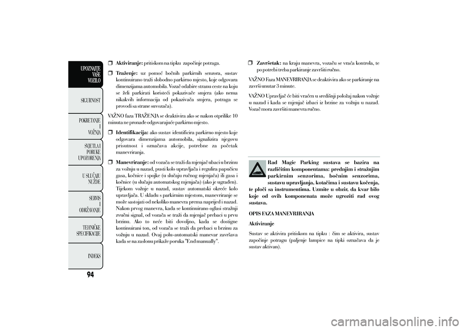 Lancia Ypsilon 2014  Knjižica s uputama za uporabu i održavanje (in Croatian) 