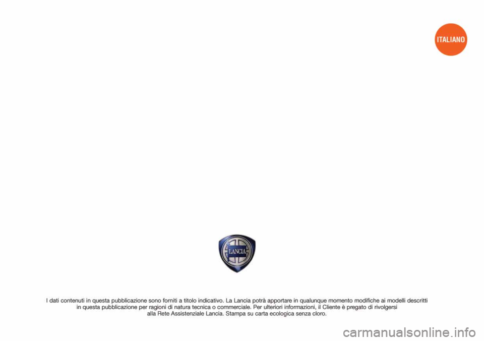 Lancia Musa 2007  Libretto Uso Manutenzione (in Italian) 