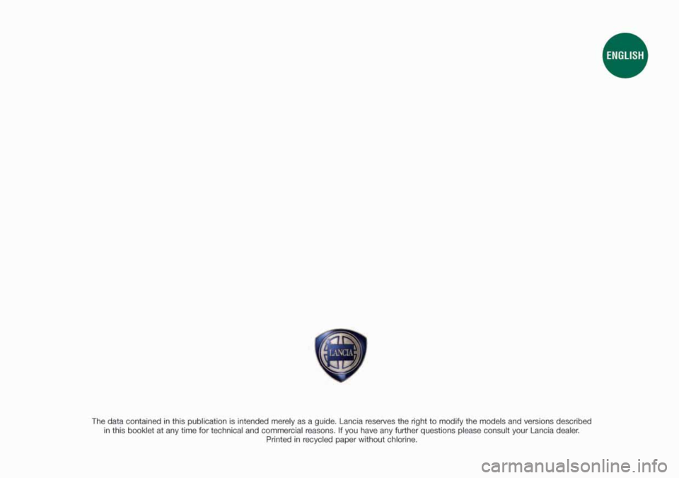 Lancia Musa 2007  Owner handbook (in English) 