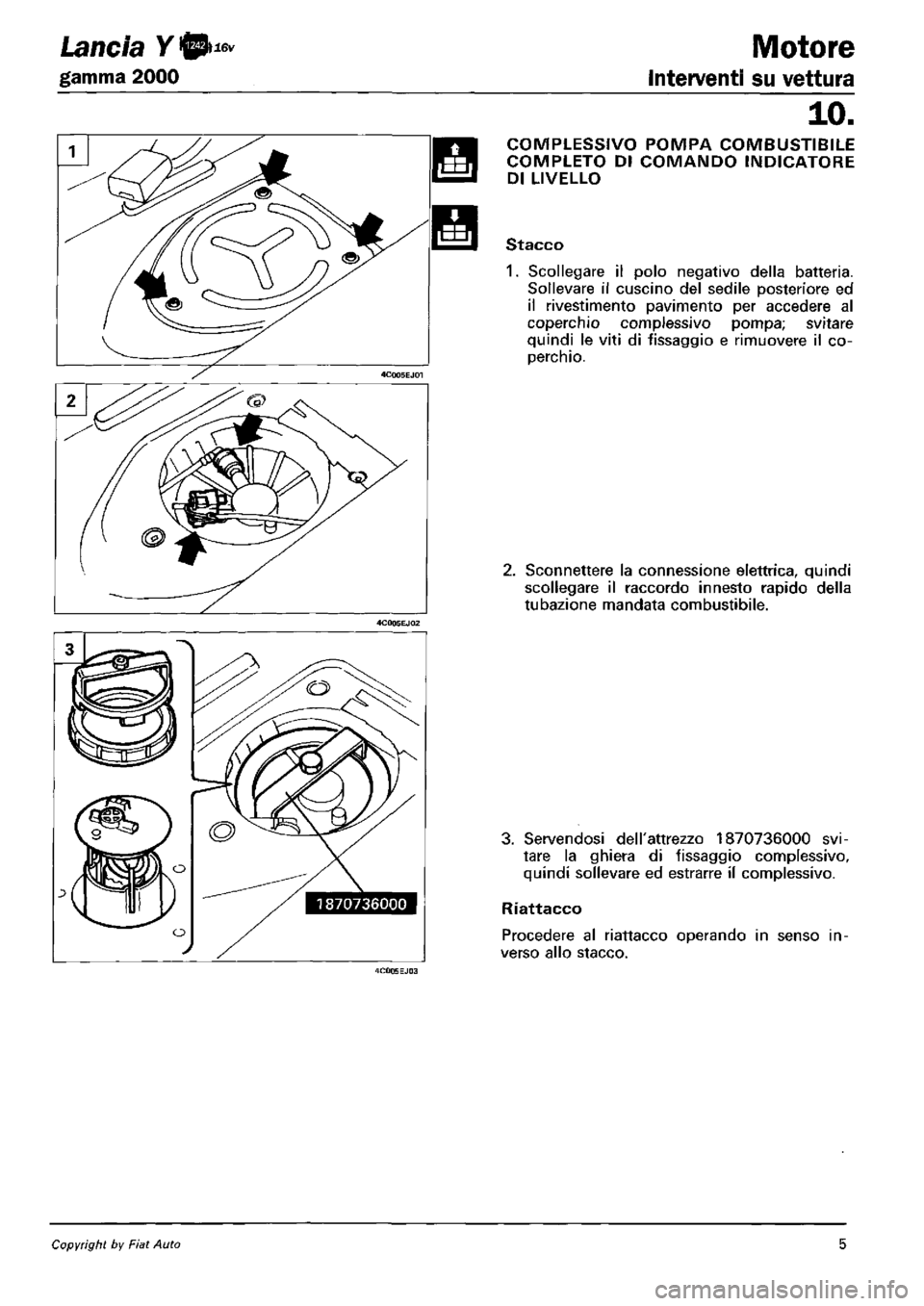 LANCIA Y 1997  Service Repair Manual 