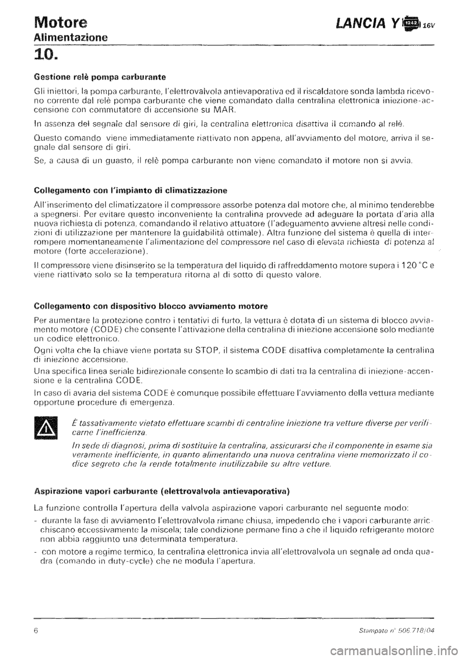 LANCIA Y 1997  Service Repair Manual 