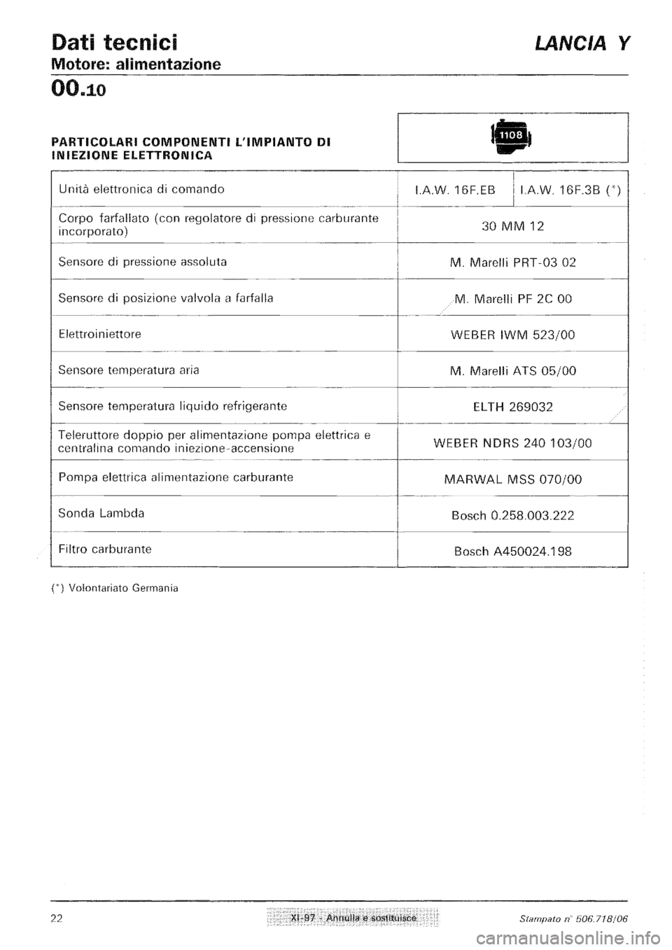 LANCIA Y 1997  Service Repair Manual 