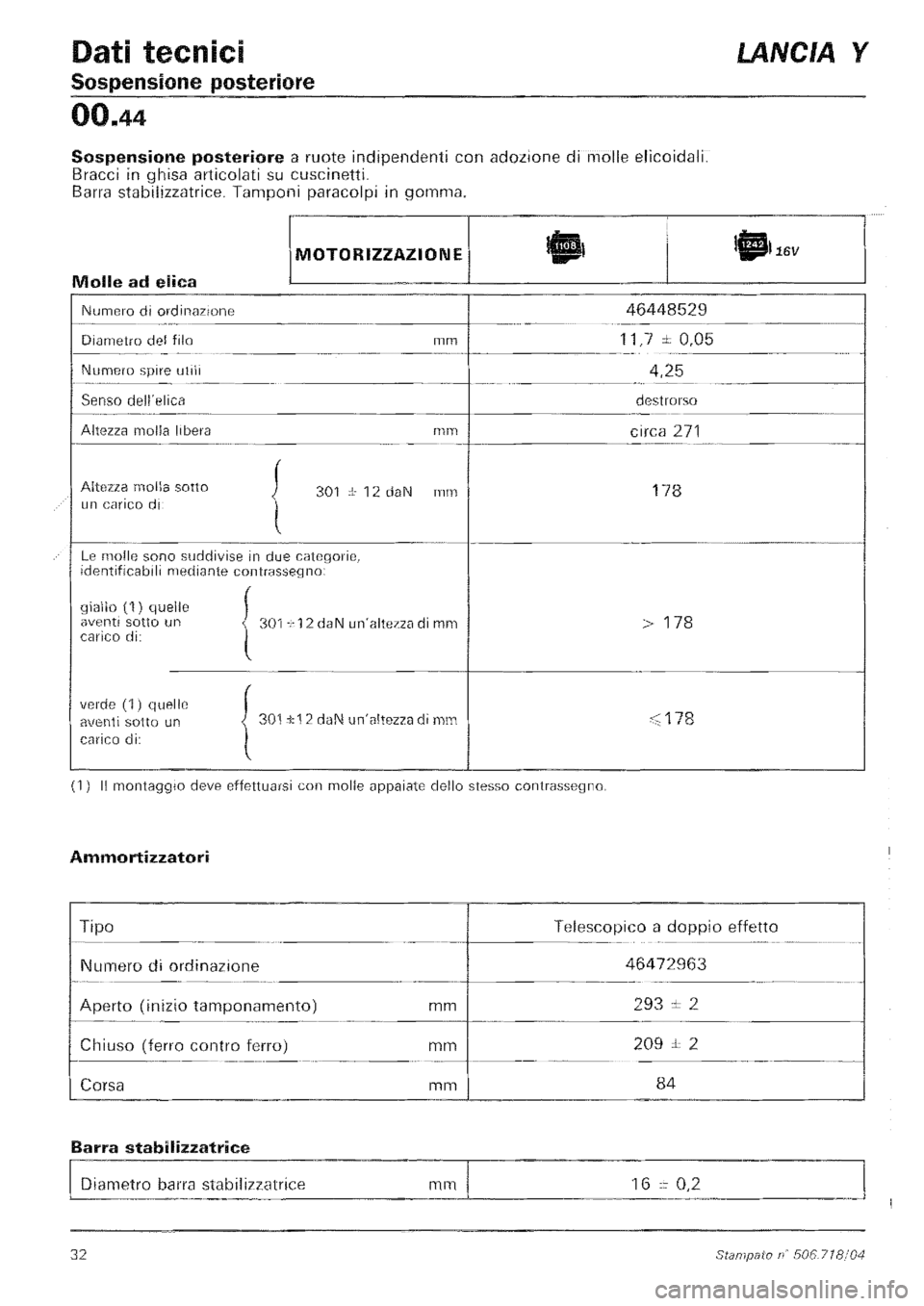 LANCIA Y 1997  Service Repair Manual 