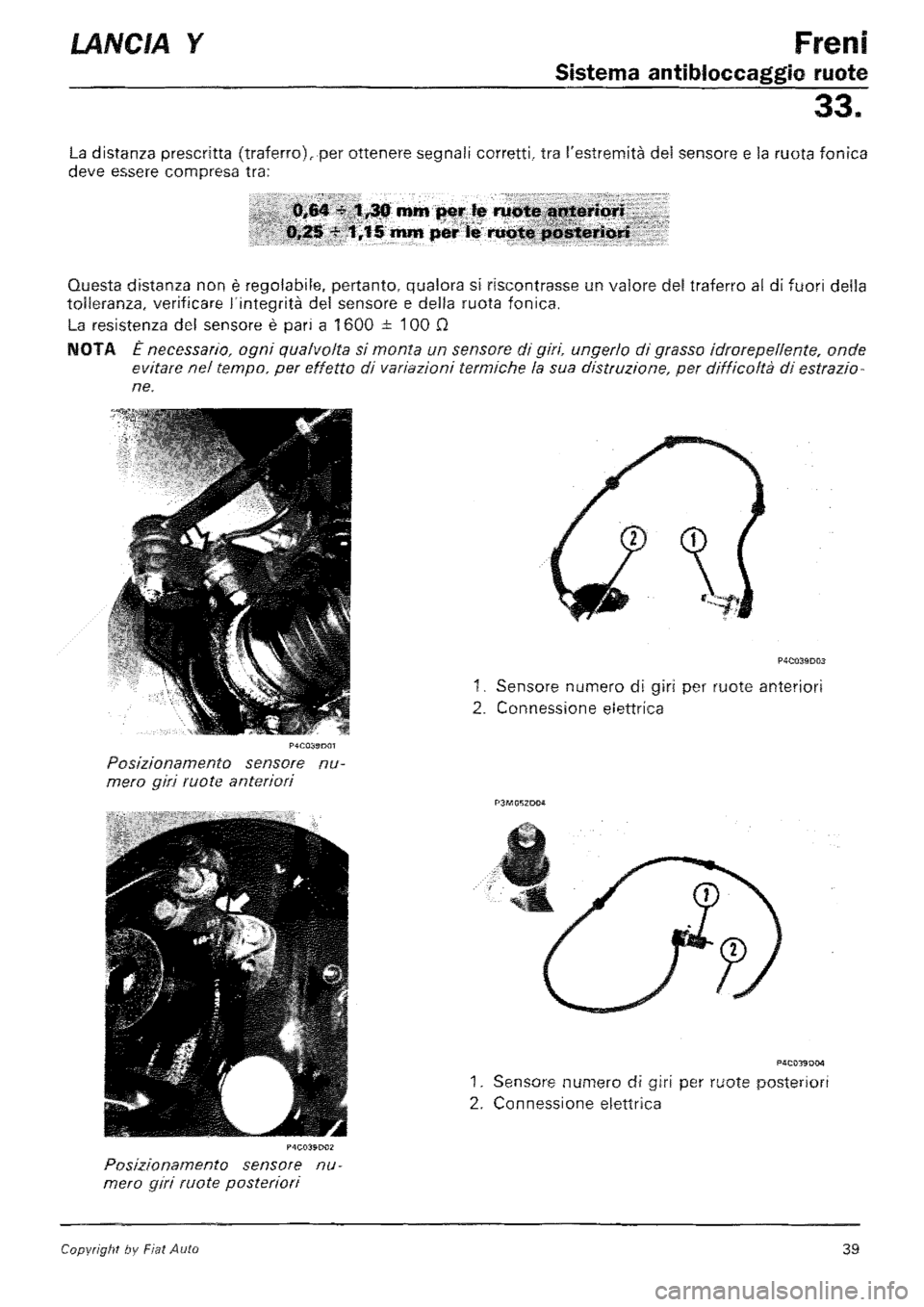 LANCIA Y 1997  Service Repair Manual 