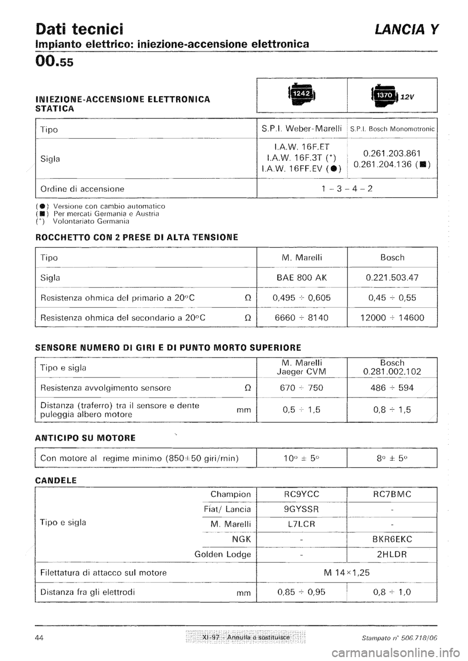 LANCIA Y 1997  Service Repair Manual 