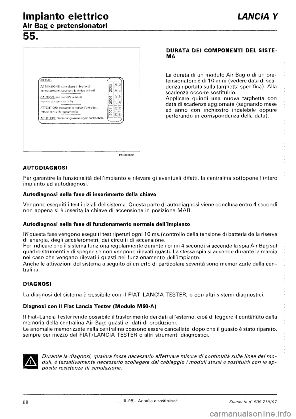 LANCIA Y 1997  Service Repair Manual 