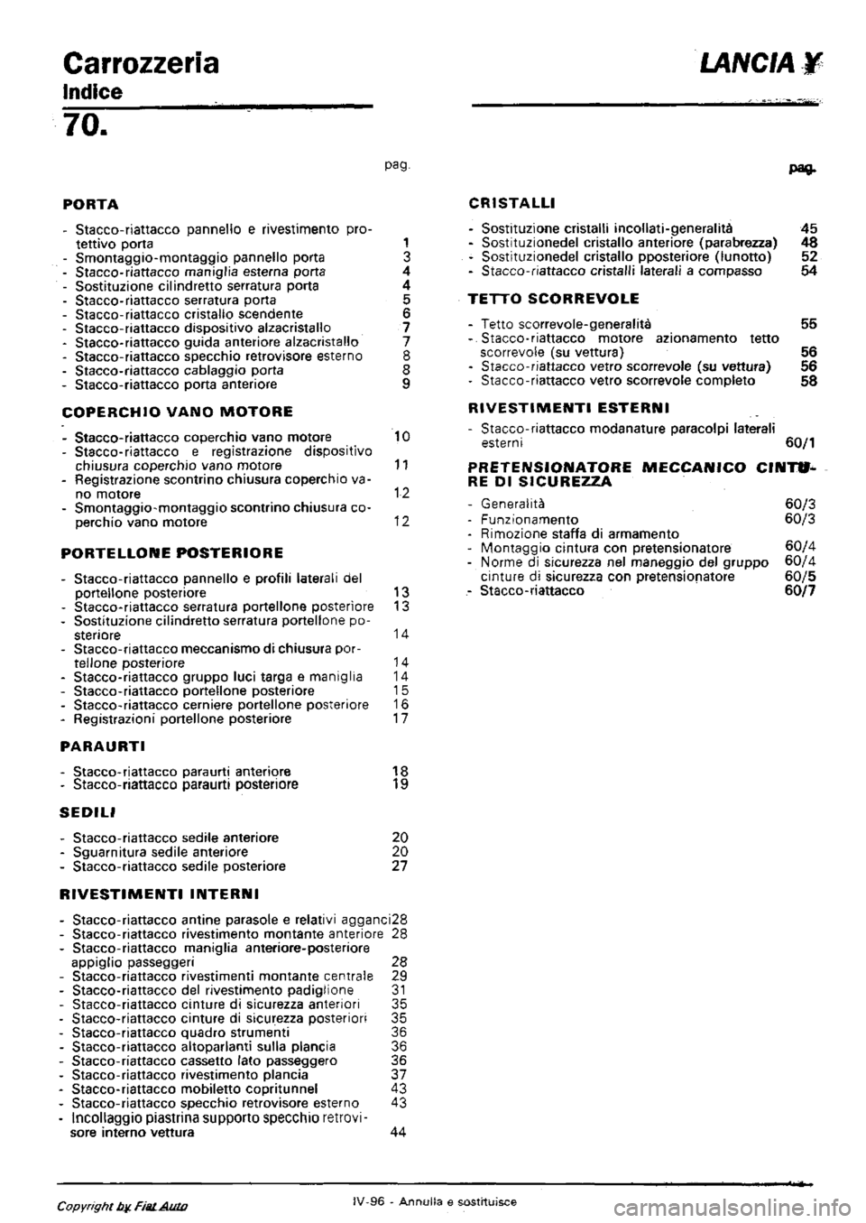 LANCIA Y 1997  Service Repair Manual 