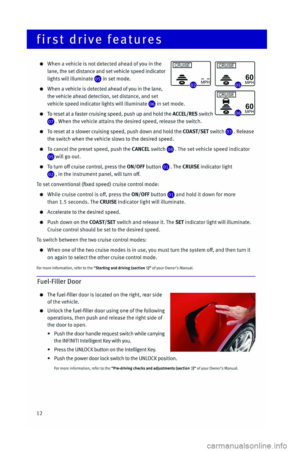 INFINITI G SEDAN 2013  Quick Reference Guide 