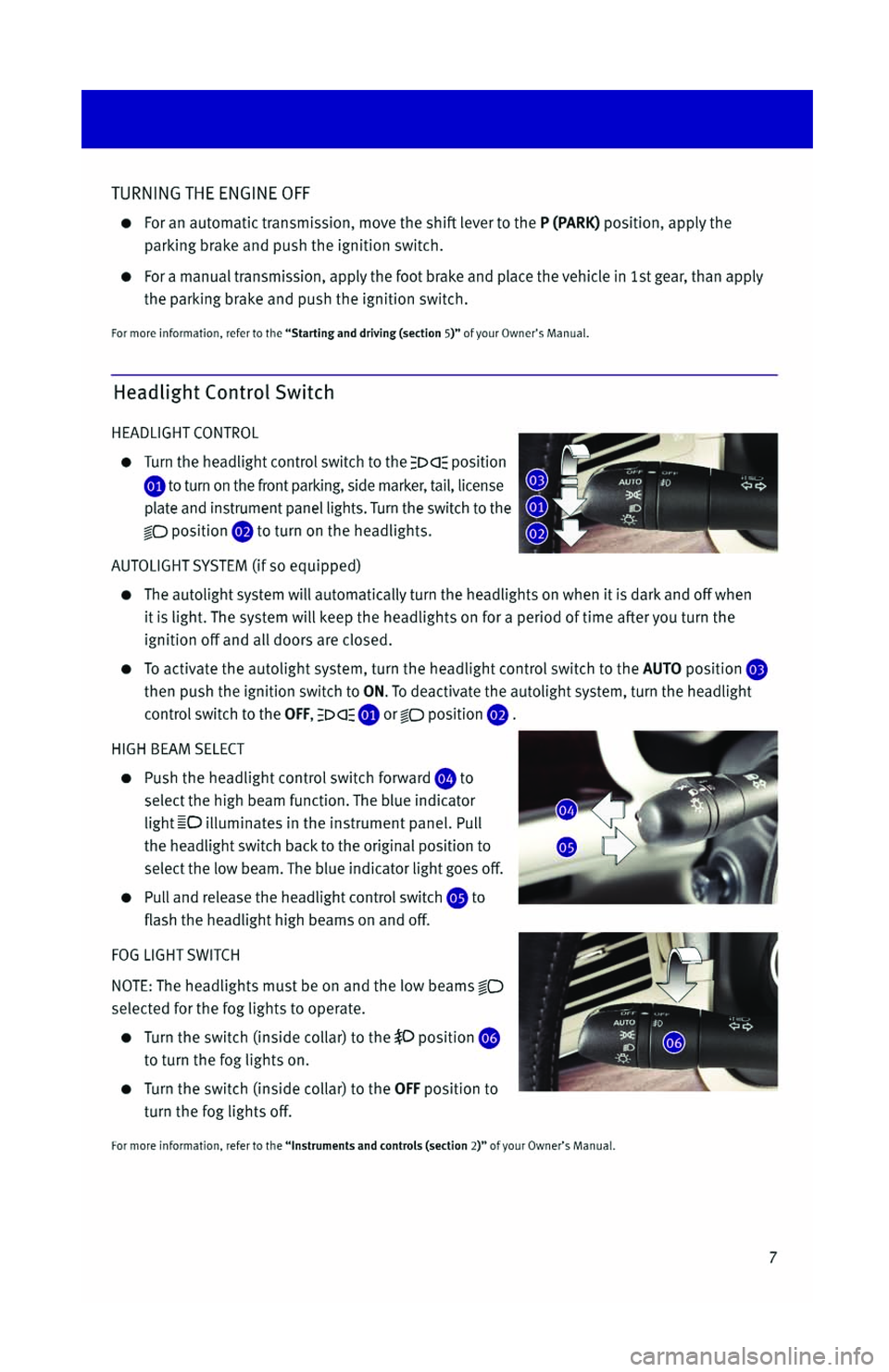 INFINITI G SEDAN 2013  Quick Reference Guide 