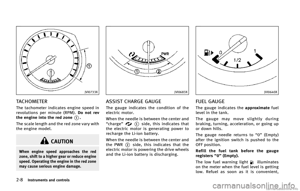 INFINITI Q50 HYBRID 2015  Owners Manual ����*�O�T�U�S�V�N�F�O�U�T �B�O�E �D�P�O�U�S�P�M�T
�+�7�*�����9
�5�"�$�)�0�.�&�5�&�3
�5�I�F �U�B�D�I�P�N�F�U�F�S �J�O�E�J�D�B�U�F�T �F�O�H�J�O�F �T�Q�F�F�E �J�O
�S�F�W�P�M�V�U�J�P�O�T �Q�F�S �N�