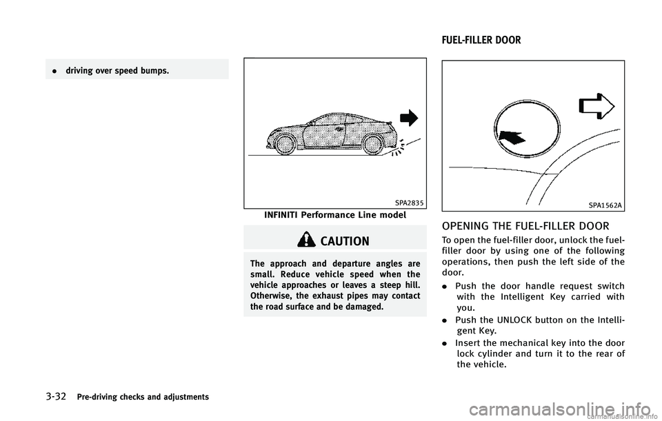 INFINITI Q60 CONVERTIBLE 2015  Owners Manual �����1�S�F��E�S�J�W�J�O�H �D�I�F�D�L�T �B�O�E �B�E�K�V�T�U�N�F�O�U�T
.�E�S�J�W�J�O�H �P�W�F�S �T�Q�F�F�E �C�V�N�Q�T�
�4�1�"����
�*�/��*�/�*�5�* �1�F�S�G�P�S�N�B�O�D�F �-�J�O�F �N�P�E�F�M
�$
