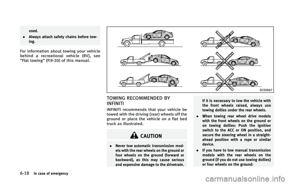 INFINITI Q60 CONVERTIBLE 2015  Owners Manual �����*�O �D�B�T�F �P�G �F�N�F�S�H�F�O�D�Z
�V�T�F�E�
. �"�M�X�B�Z�T �B�U�U�B�D�I �T�B�G�F�U�Z �D�I�B�J�O�T �C�F�G�P�S�F �U�P�X�
�J�O�H�
��P�S �J�O�G�P�S�N�B�U�J�P�O �B�C�P�V�U �U�P�X�J�O�H �Z�P
