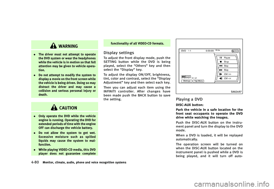 INFINITI QX50 2016  Owners Manual �������
�> �(�G�L�W� ����� �� �� �0�R�G�H�O� �-���� �@
�����.�P�O�J�U�P�S�
 �D�M�J�N�B�U�F�
 �B�V�E�J�P�
 �Q�I�P�O�F �B�O�E �W�P�J�D�F �S�F�D�P�H�O�J�U�J�P�O �T�Z�T�U�F�N�T
�
