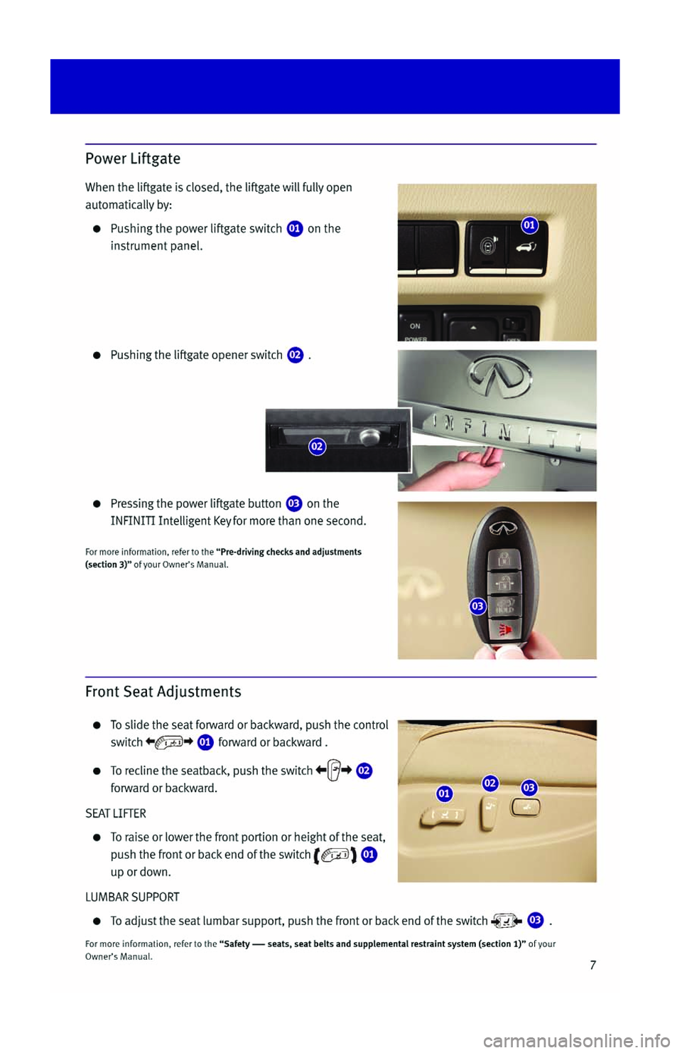 INFINITI QX56 2013  Quick Reference Guide 