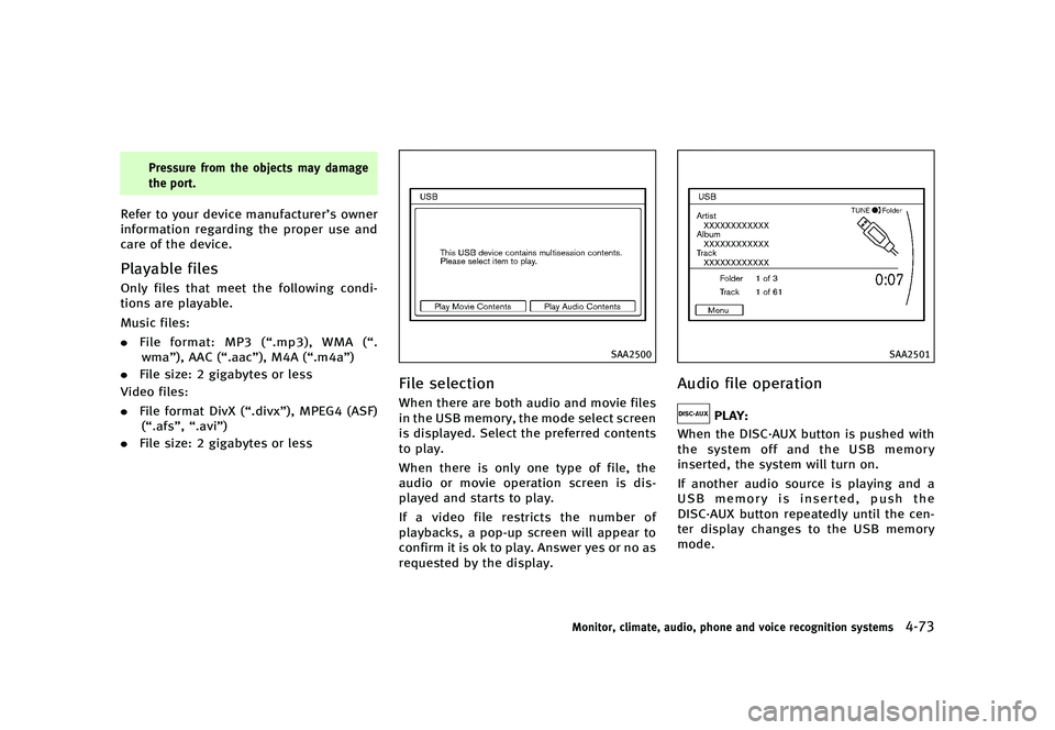 INFINITI QX80 2016  Owners Manual �������
�> �(�G�L�W� ����� �� � �0�R�G�H�O� �=���� �@
�1�S�F�T�T�V�S�F �G�S�P�N �U�I�F �P�C�K�F�D�U�T �N�B�Z �E�B�N�B�H�F
�U�I�F �Q�P�S�U�
�3�F�G�F�S �U�P �Z�P�V�S �E�F�W�J�D�F �