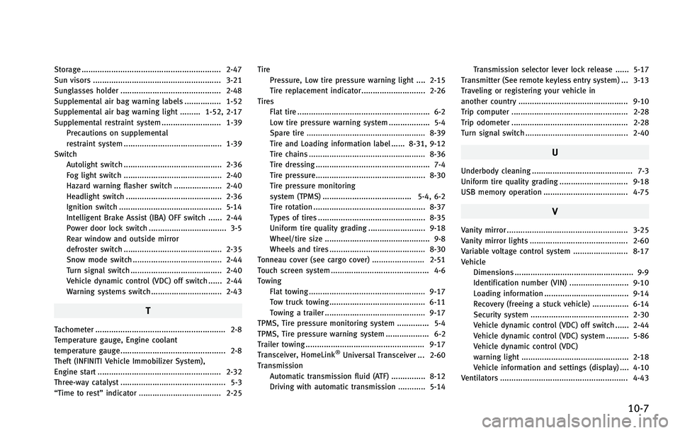 INFINITI EX 2012  Owners Manual 