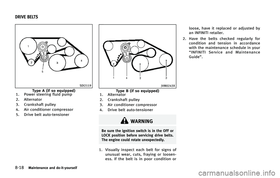 INFINITI Q50 2015  Owners Manual �����.�B�J�O�U�F�O�B�O�D�F �B�O�E �E�P��J�U��Z�P�V�S�T�F�M�G
�4�%�*����
�5�Z�Q�F �" �	�J�G �T�P �F�R�V�J�Q�Q�F�E�

�� �1�P�X�F�S �T�U�F�F�S�J�O�H �G�M�V�J�E �Q�V�N�Q
�� �"�M�U�F�S�O�B�U�