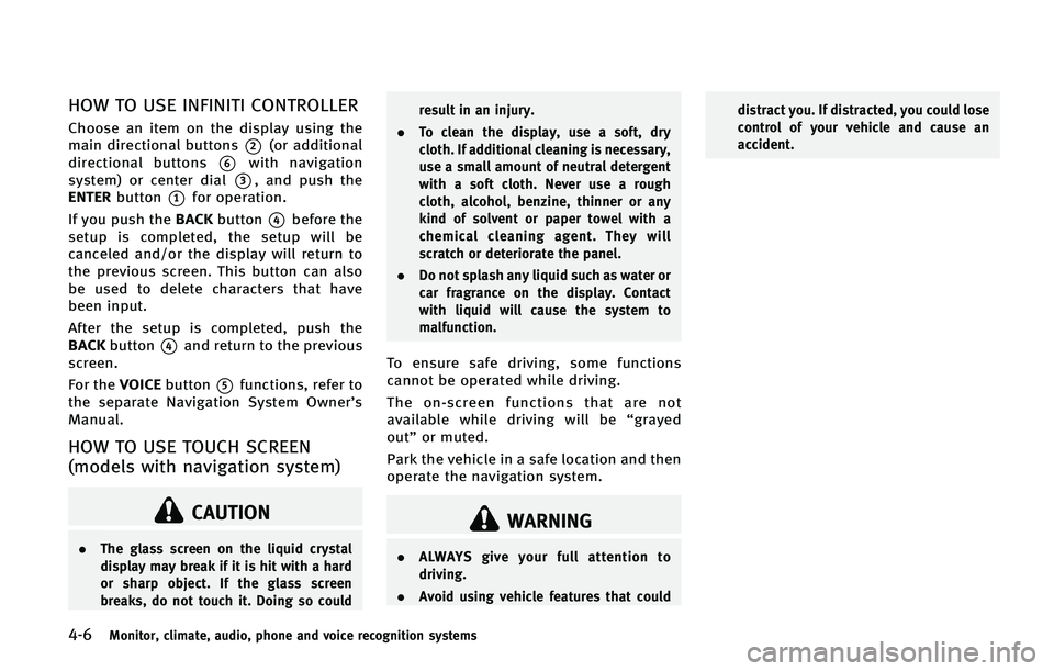 INFINITI QX50 2015  Owners Manual ����.�P�O�J�U�P�S�
 �D�M�J�N�B�U�F�
 �B�V�E�J�P�
 �Q�I�P�O�F �B�O�E �W�P�J�D�F �S�F�D�P�H�O�J�U�J�P�O �T�Z�T�U�F�N�T
�)�0�8 �5�0 �6�4�& �*�/��*�/�*�5�* �$�0�/�5�3�0�-�-�&�3
�$�I�P�P�T�F �B�O �J�U�
