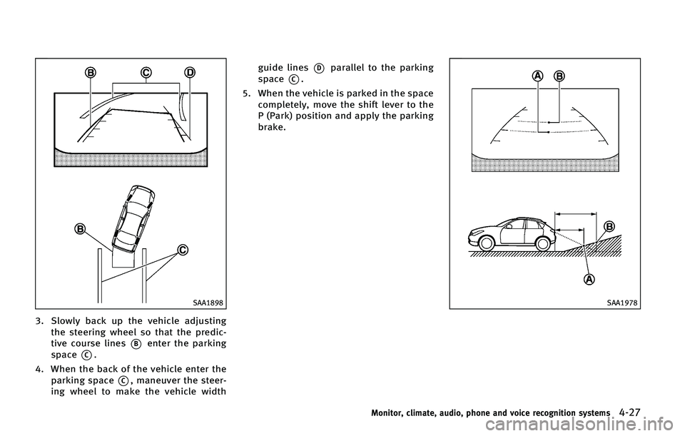 INFINITI QX50 2015  Owners Manual �4�"�"����
�� �4�M�P�X�M�Z �C�B�D�L �V�Q �U�I�F �W�F�I�J�D�M�F �B�E�K�V�T�U�J�O�H�U�I�F �T�U�F�F�S�J�O�H �X�I�F�F�M �T�P �U�I�B�U �U�I�F �Q�S�F�E�J�D�
�U�J�W�F �D�P�V�S�T�F �M�J�O�F�T
*�#�F�O�U
