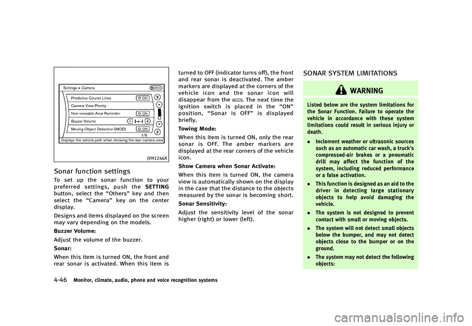 INFINITI QX50 2016  Owners Manual �������
�> �(�G�L�W� ����� �� �� �0�R�G�H�O� �-���� �@
�����.�P�O�J�U�P�S�
 �D�M�J�N�B�U�F�
 �B�V�E�J�P�
 �Q�I�P�O�F �B�O�E �W�P�J�D�F �S�F�D�P�H�O�J�U�J�P�O �T�Z�T�U�F�N�T
�