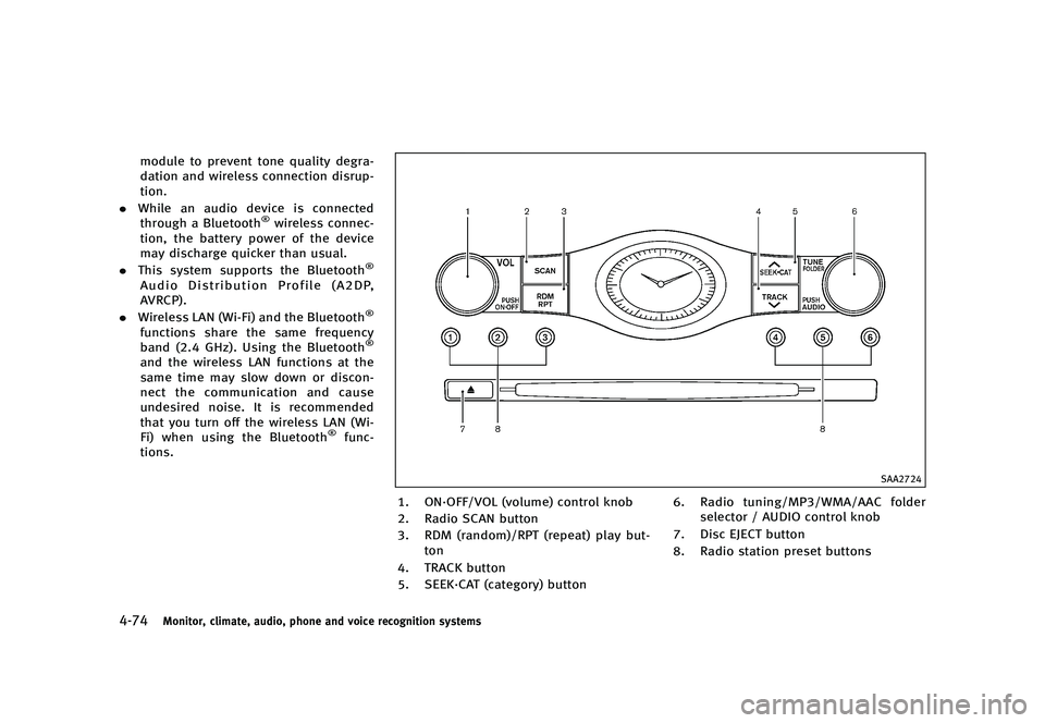 INFINITI QX50 2016  Owners Manual �������
�> �(�G�L�W� ����� �� �� �0�R�G�H�O� �-���� �@
�����.�P�O�J�U�P�S�
 �D�M�J�N�B�U�F�
 �B�V�E�J�P�
 �Q�I�P�O�F �B�O�E �W�P�J�D�F �S�F�D�P�H�O�J�U�J�P�O �T�Z�T�U�F�N�T
�