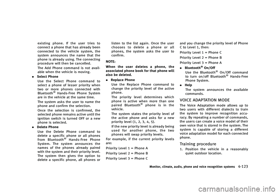 INFINITI QX50 2016  Owners Manual �������
�> �(�G�L�W� ����� �� �� �0�R�G�H�O� �-���� �@
�F�Y�J�T�U�J�O�H �Q�I�P�O�F� �*�G �U�I�F �V�T�F�S �U�S�J�F�T �U�P
�D�P�O�O�F�D�U �B �Q�I�P�O�F �U�I�B�U �I�B�T �B�M�S�F�B�