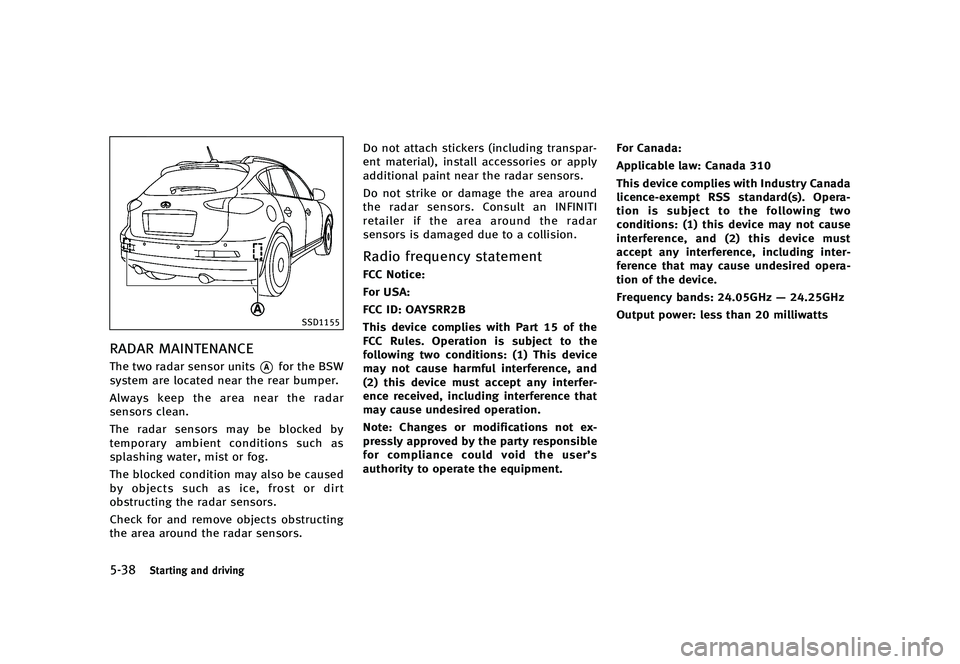 INFINITI QX50 2016  Owners Manual �������
�> �(�G�L�W� ����� �� �� �0�R�G�H�O� �-���� �@
�����4�U�B�S�U�J�O�H �B�O�E �E�S�J�W�J�O�H
�4�4�%����
�3�"�%�"�3 �.�"�*�/�5�&�/�"�/�$�&GUID-EBB211CA-A038-4125-9498