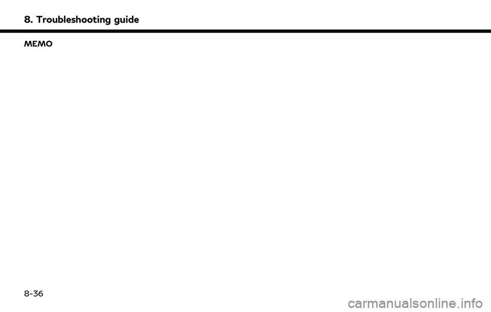 INFINITI QX55 2022  Owners Manual 8. Troubleshooting guide
MEMO
8-36 