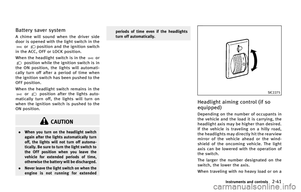 INFINITI QX70 2015  Owners Manual �#�B�U�U�F�S�Z �T�B�W�F�S �T�Z�T�U�F�N
�" �D�I�J�N�F �X�J�M�M �T�P�V�O�E �X�I�F�O �U�I�F �E�S�J�W�F�S �T�J�E�F
�E�P�P�S �J�T �P�Q�F�O�F�E �X�J�U�I �U�I�F �M�J�H�I�U �T�X�J�U�D�I �J�O �U�I�F
�P�S�Q�P�T